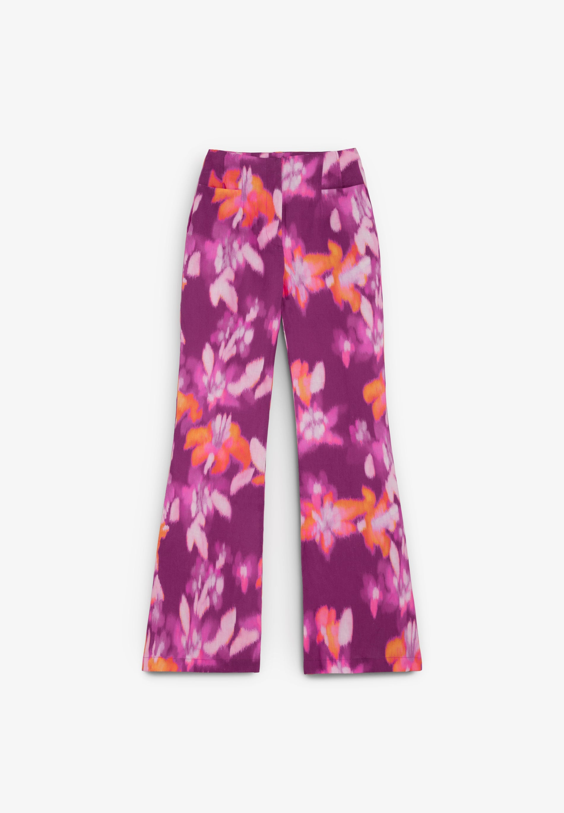 SCPRINT LINEN BOOTCUT PANT