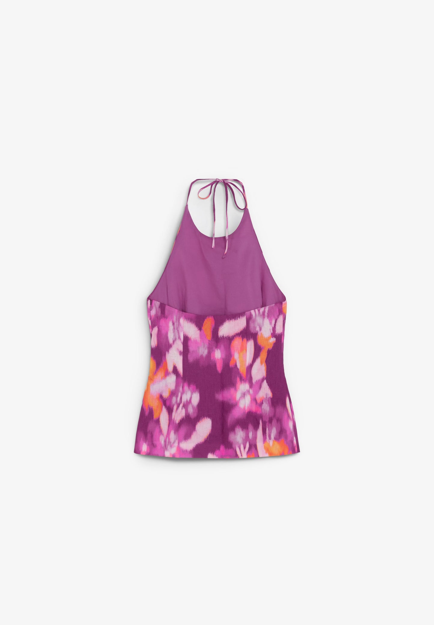 SCPRINT LINEN HALTER TOP