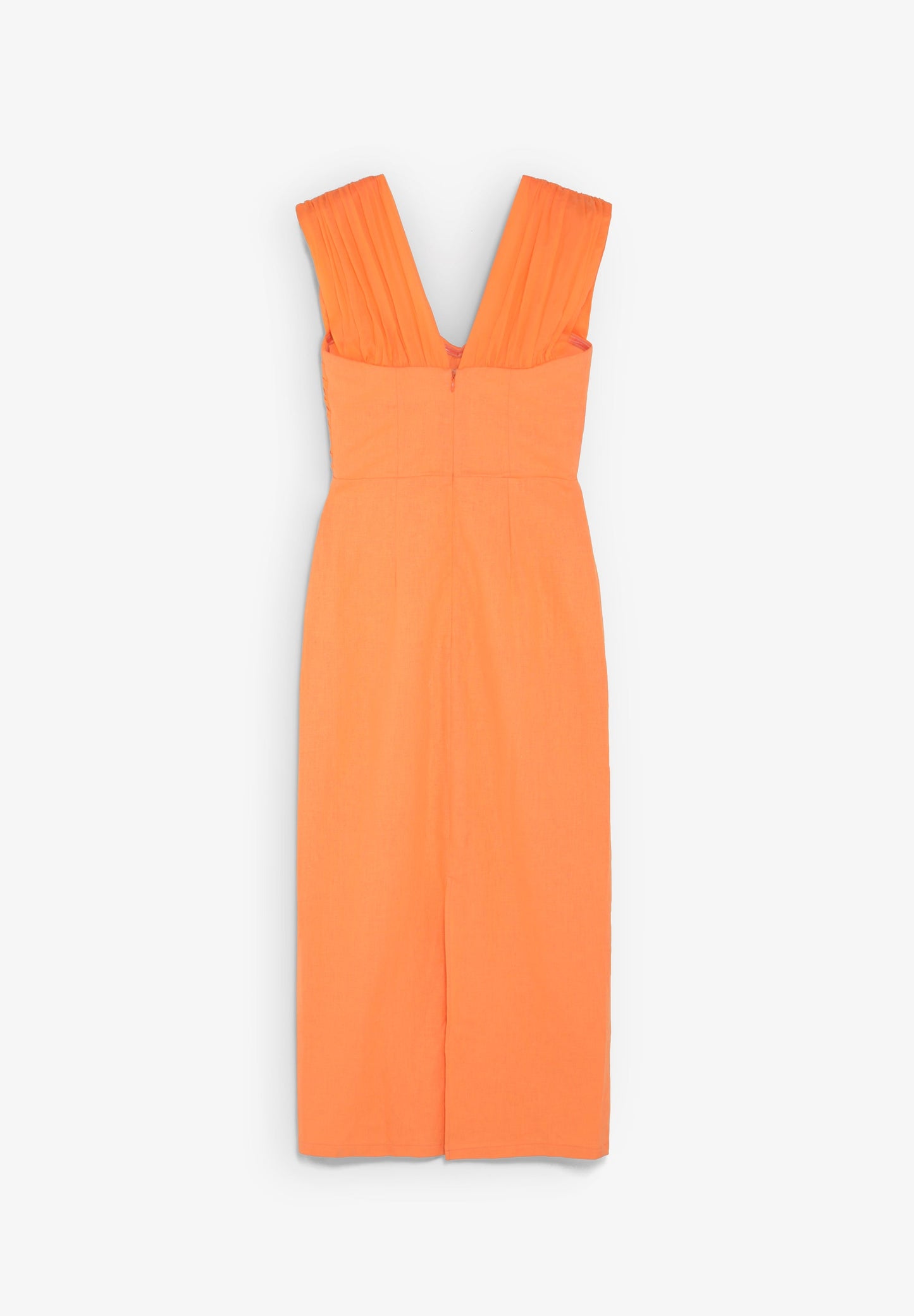 SCSTRAPLESS LINEN DRESS