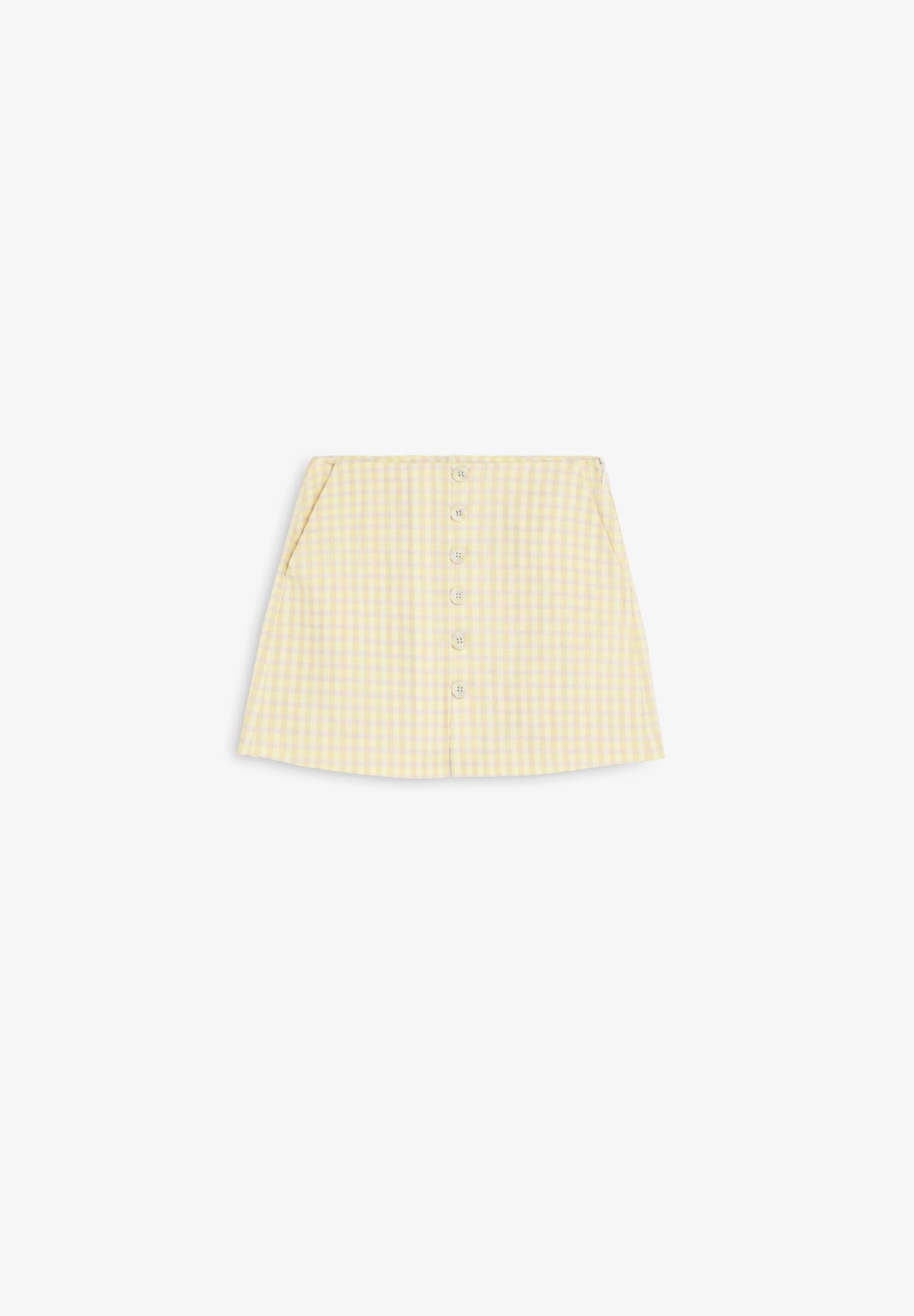 GINGHAM SKORT WITH BUTTONS