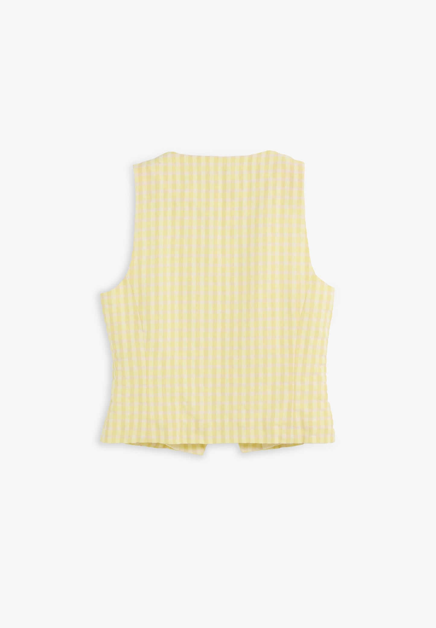 ASYMMETRIC GINGHAM WAISTCOAT