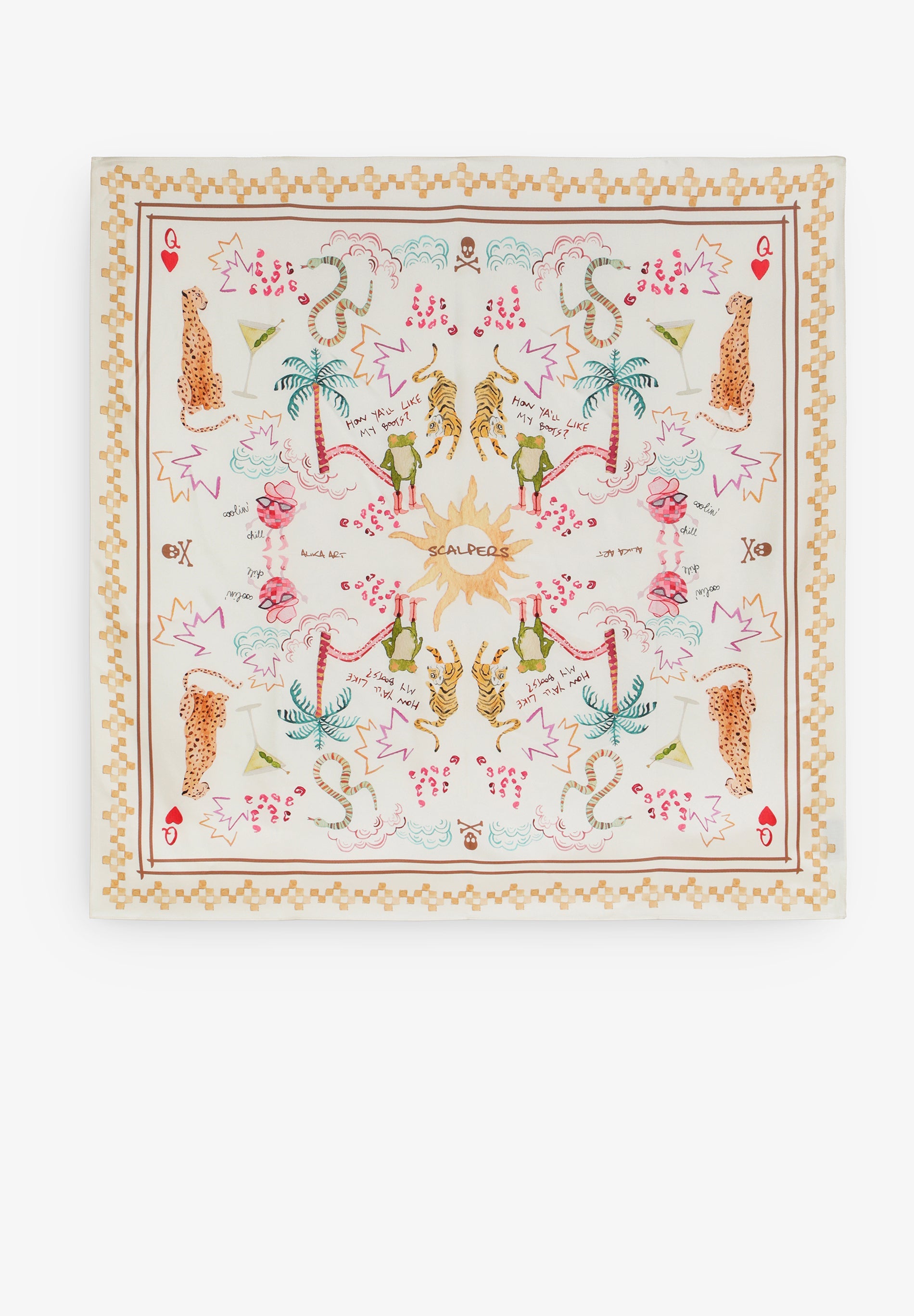 FOULARD STAMPATO 100% SETA