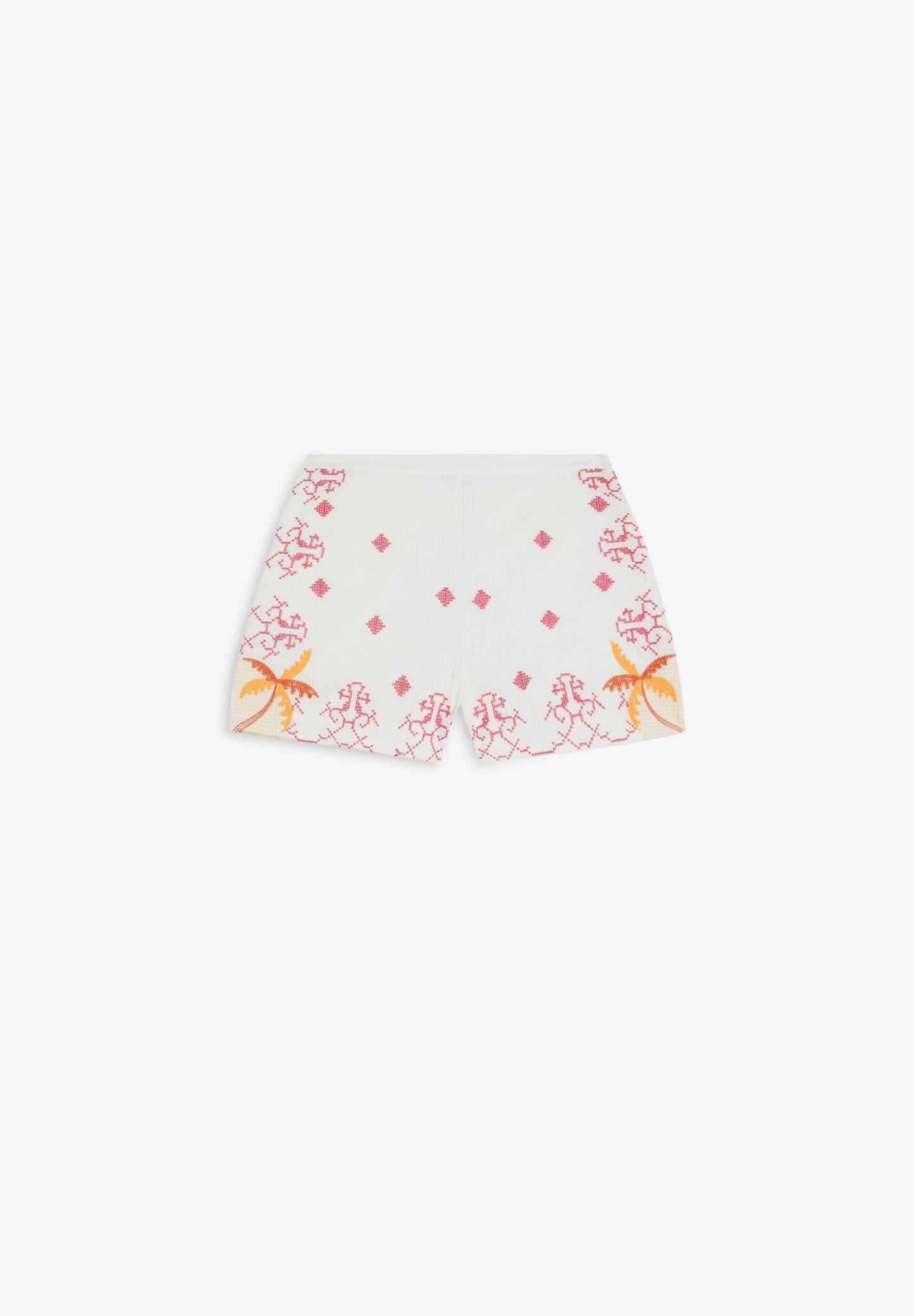 MULTICOLOURED EMBROIDERED SHORTS