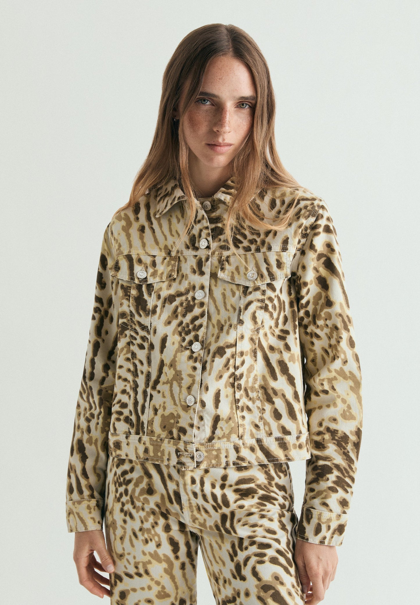 GONNA DENIM STAMPA ANIMALIER