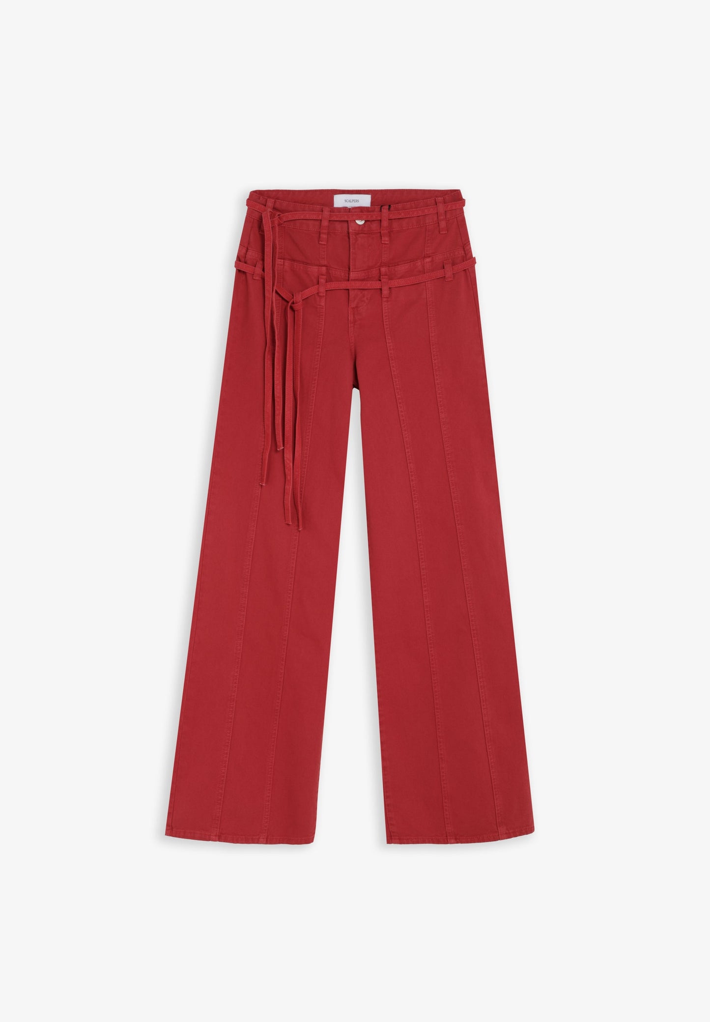 PANTALONI IN DENIM CON DOPPIA CINTURA
