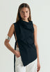 FLOWING ASYMMETRIC SIDE-TIE TOP