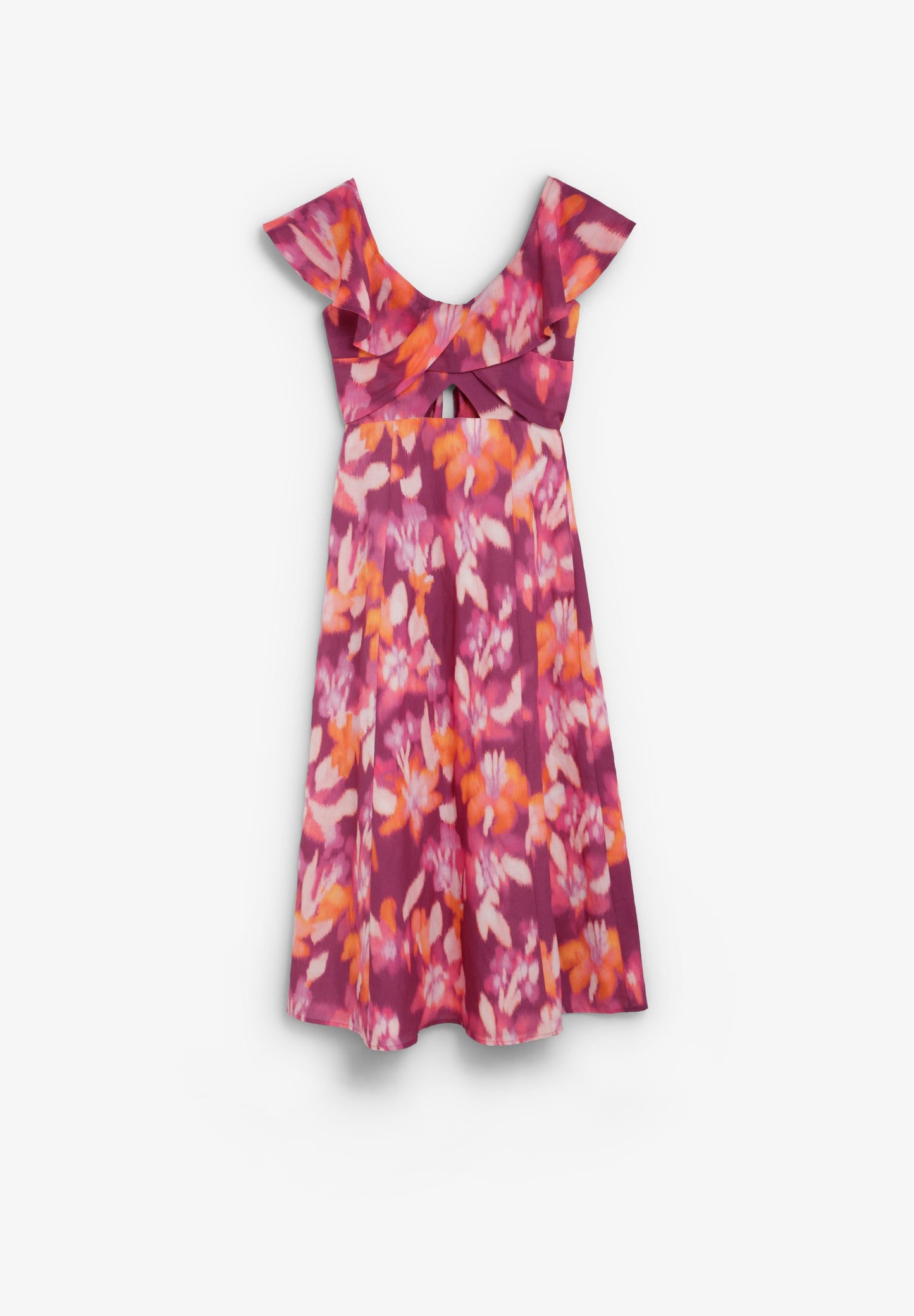 SCRUFFLE OPEN LINEN DRESS