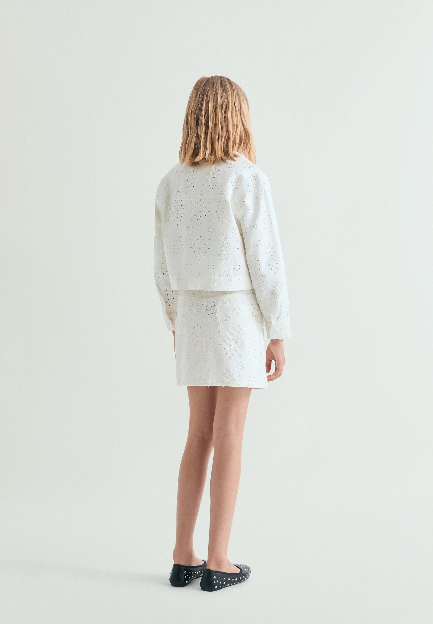 PERFORATED MINI SKIRT