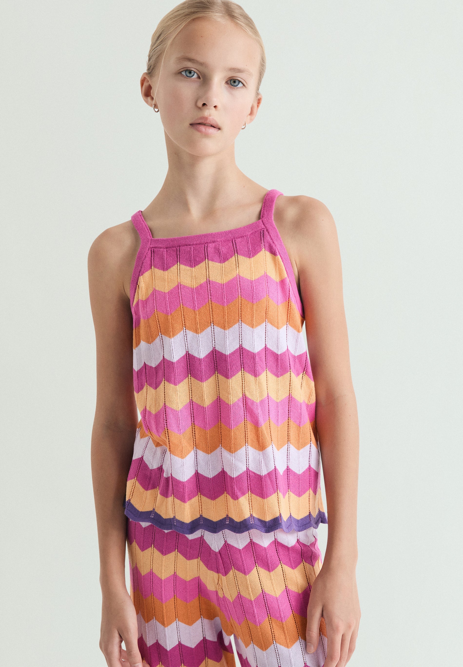 TOP MAILLE MULTICOLORE