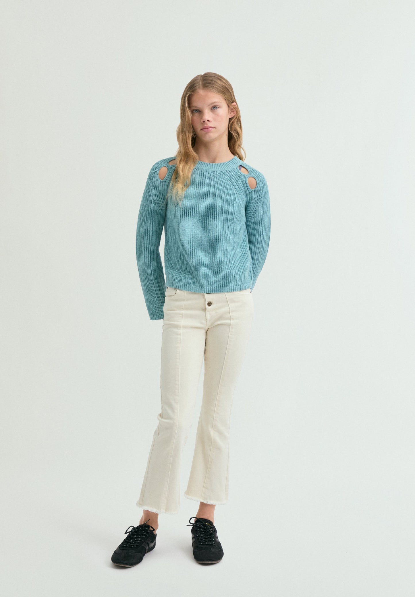 KNIT SWEATER WITH CUT-OUTS