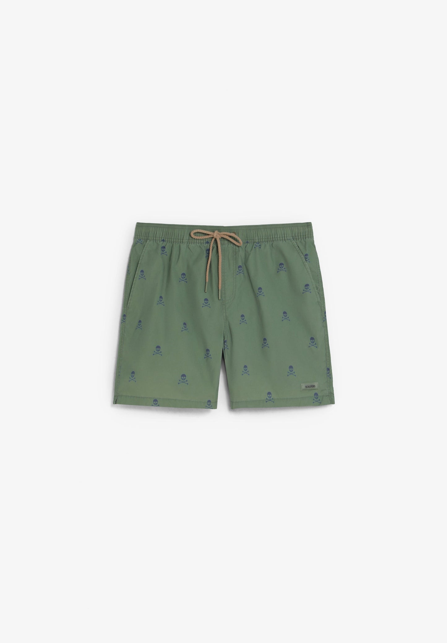 BADEHOSE MIT FARBLICH ABGESETZTEN TOTENKÖPFEN