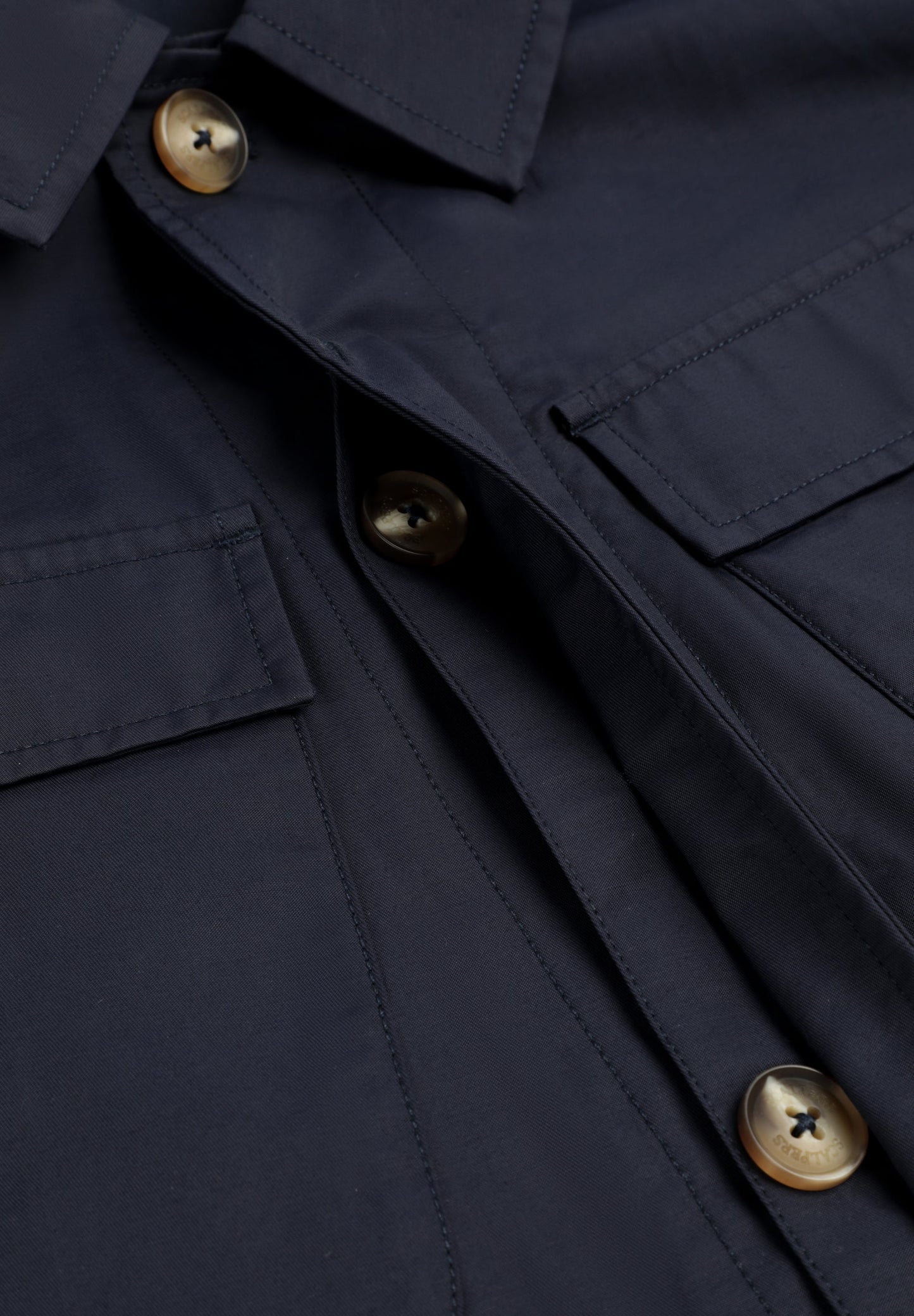 MARINEBLAUE MILITÄR-JACKE IM CARDIGAN-STIL