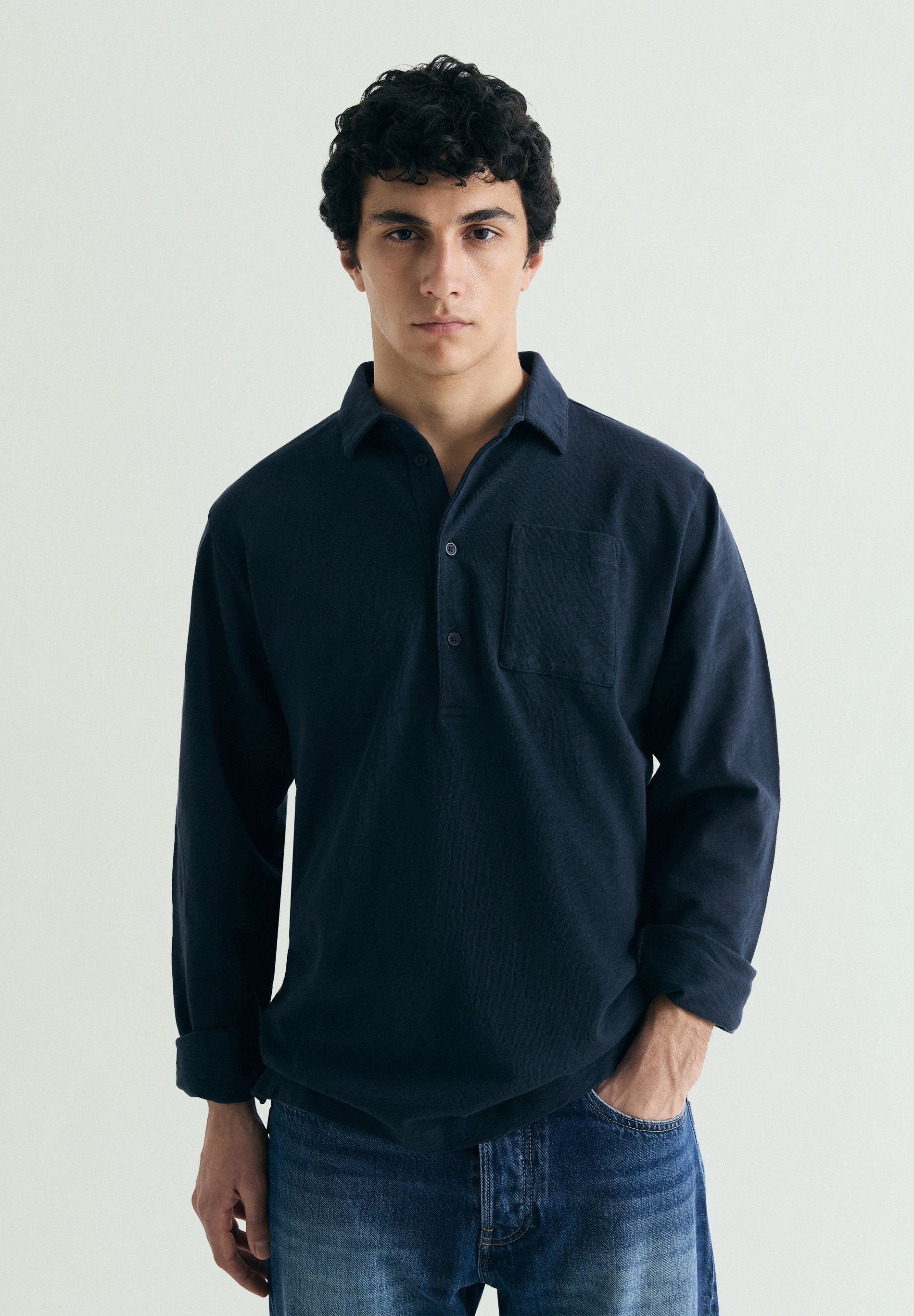 CAMICIA POLO COTONE TASCA
