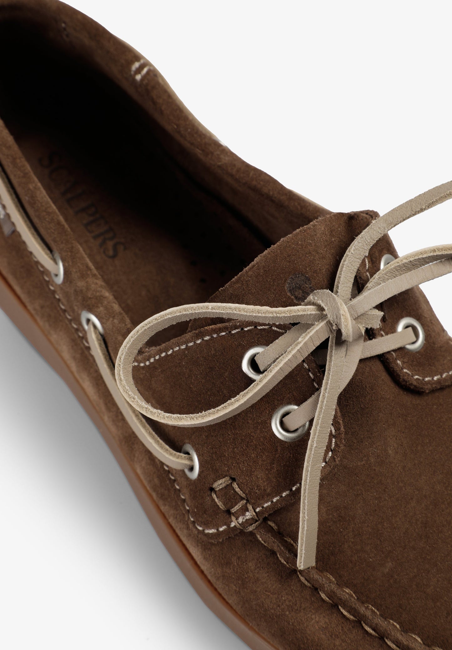 CONTRAST SUEDE BOAT SHOES