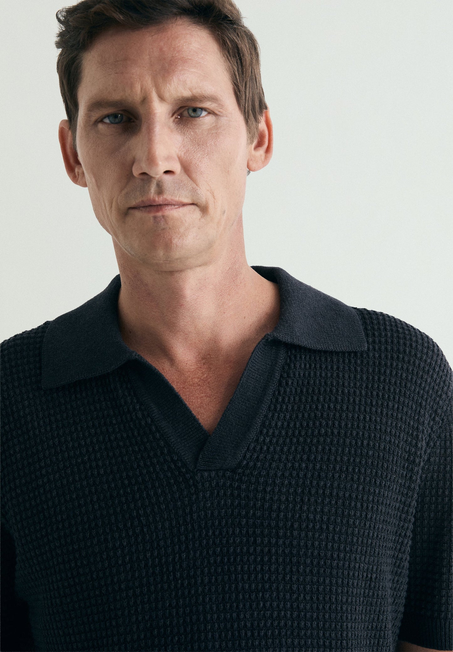 CROCHET POLO SHIRT
