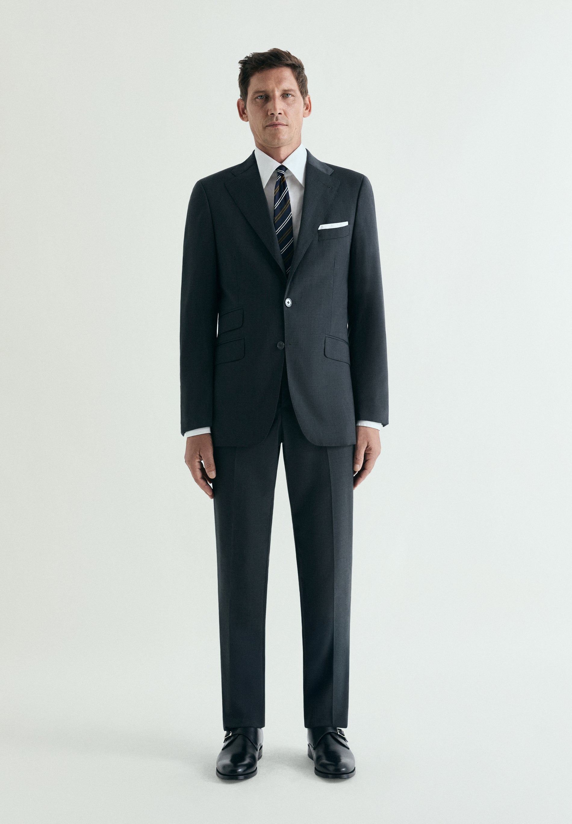 ZIGNONE COLD WOOL SUIT TROUSERS