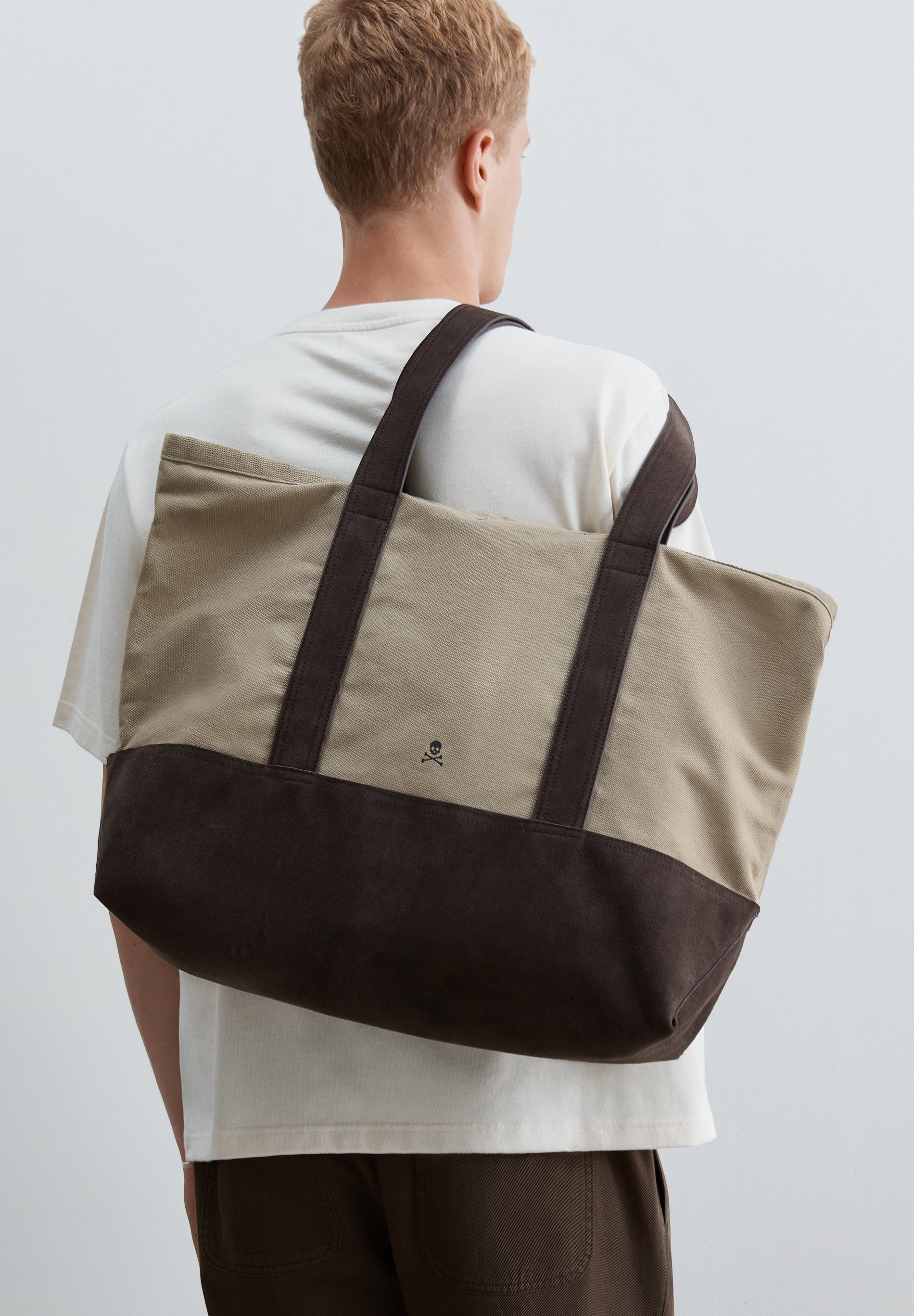 SAC FOURRE-TOUT EN COTON ET DAIM