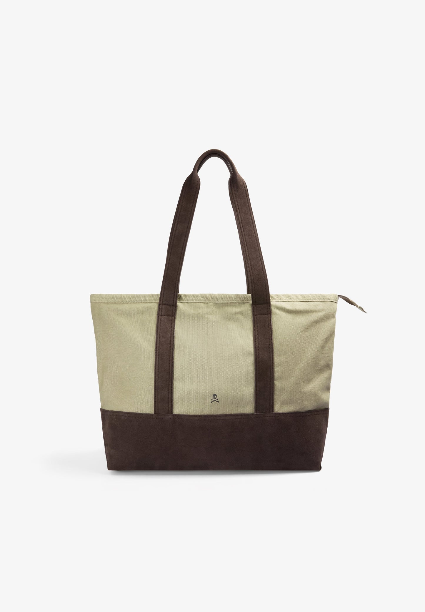 TOTE-BAG AUS BAUMWOLLE UND WILDLEDER