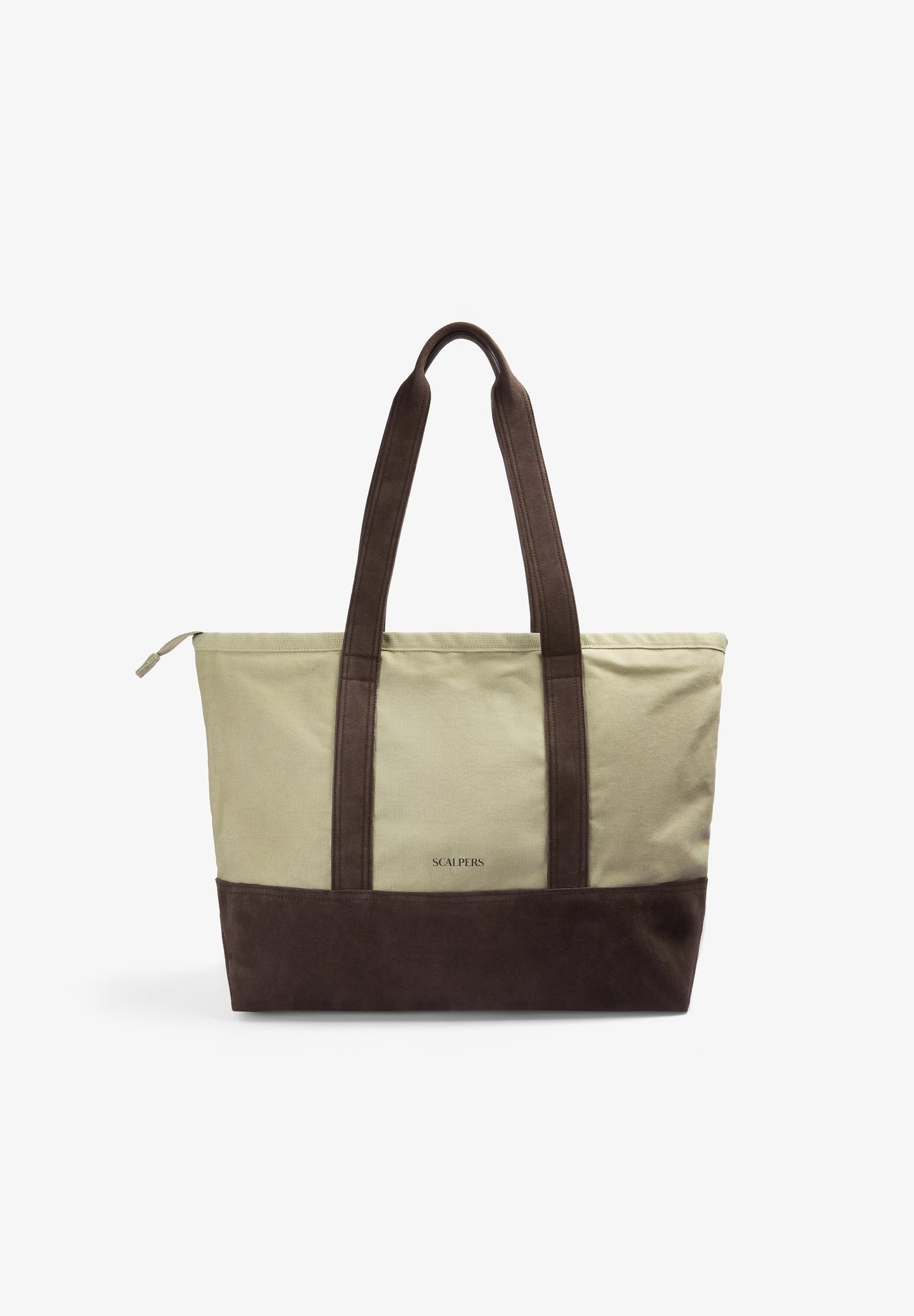 TOTE-BAG AUS BAUMWOLLE UND WILDLEDER