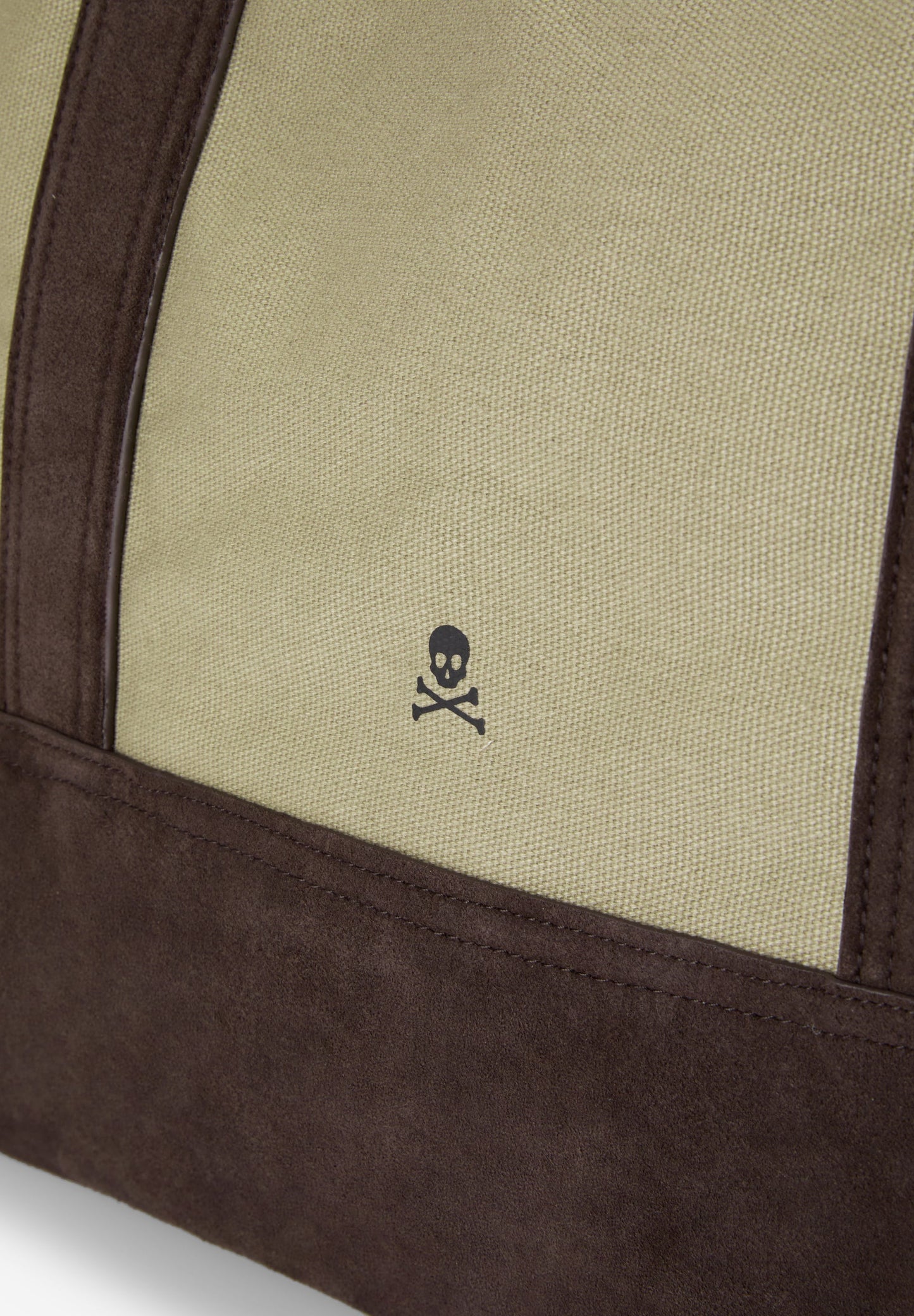 TOTE-BAG AUS BAUMWOLLE UND WILDLEDER