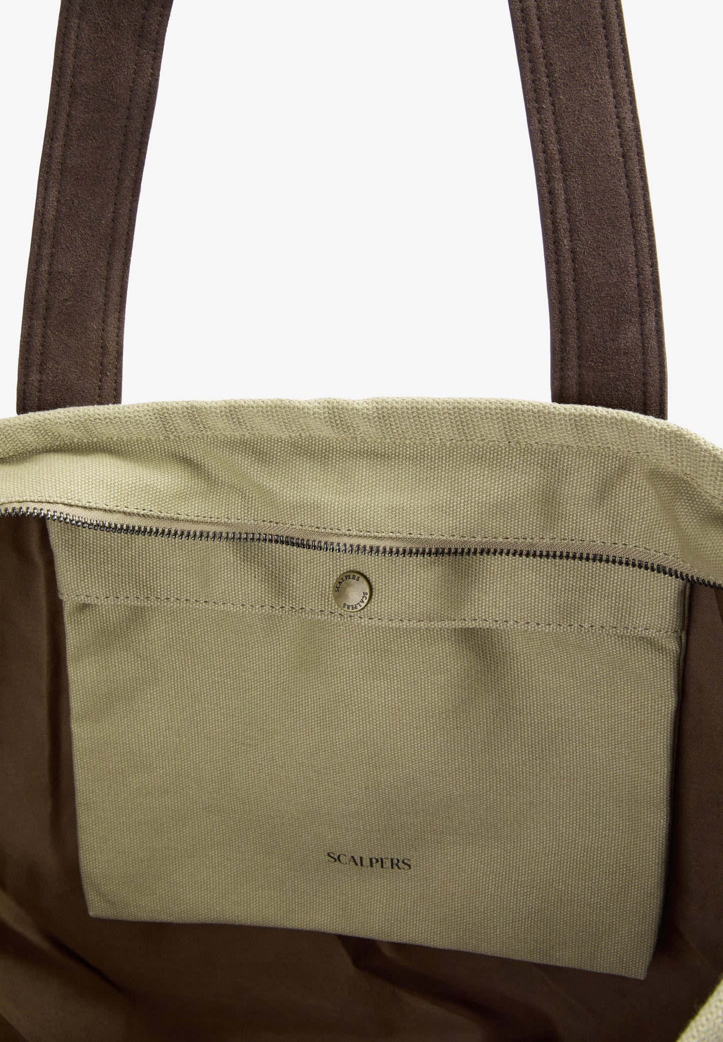 TOTE-BAG AUS BAUMWOLLE UND WILDLEDER