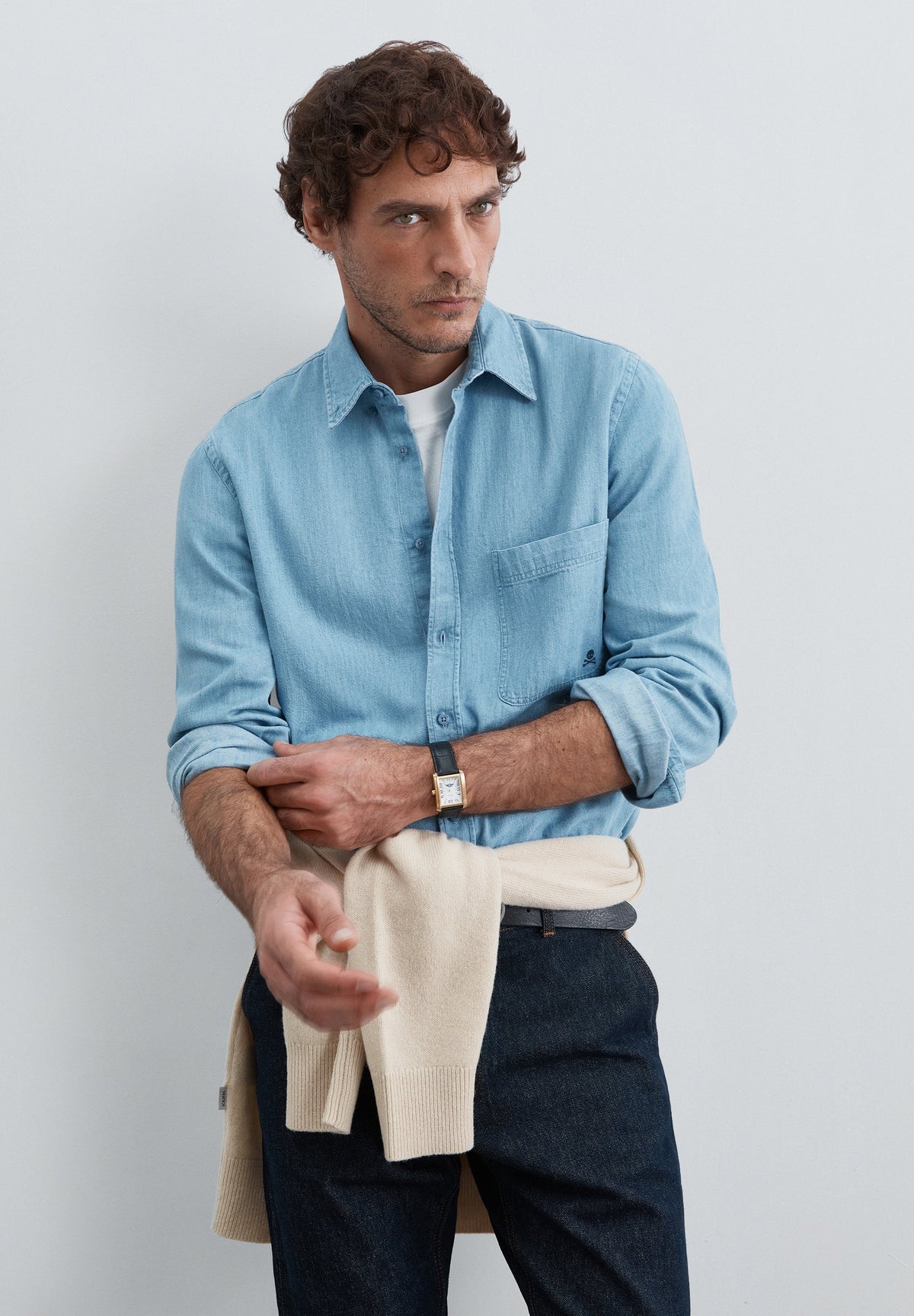 DENIM SHIRT WITH POCKET