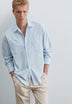 LINEN SHIRT WITH BUTTONED POCKETS