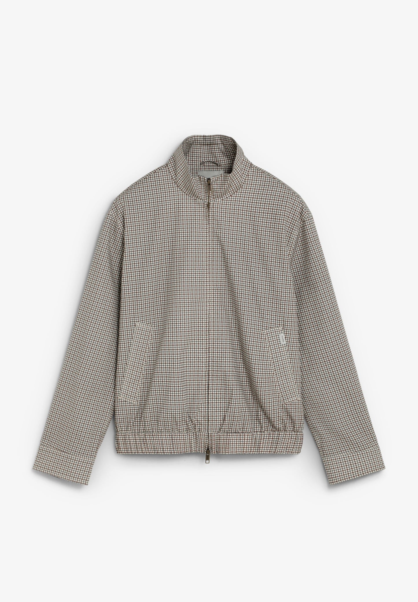 MICRO-CHECK PRINT BOMBER JACKET