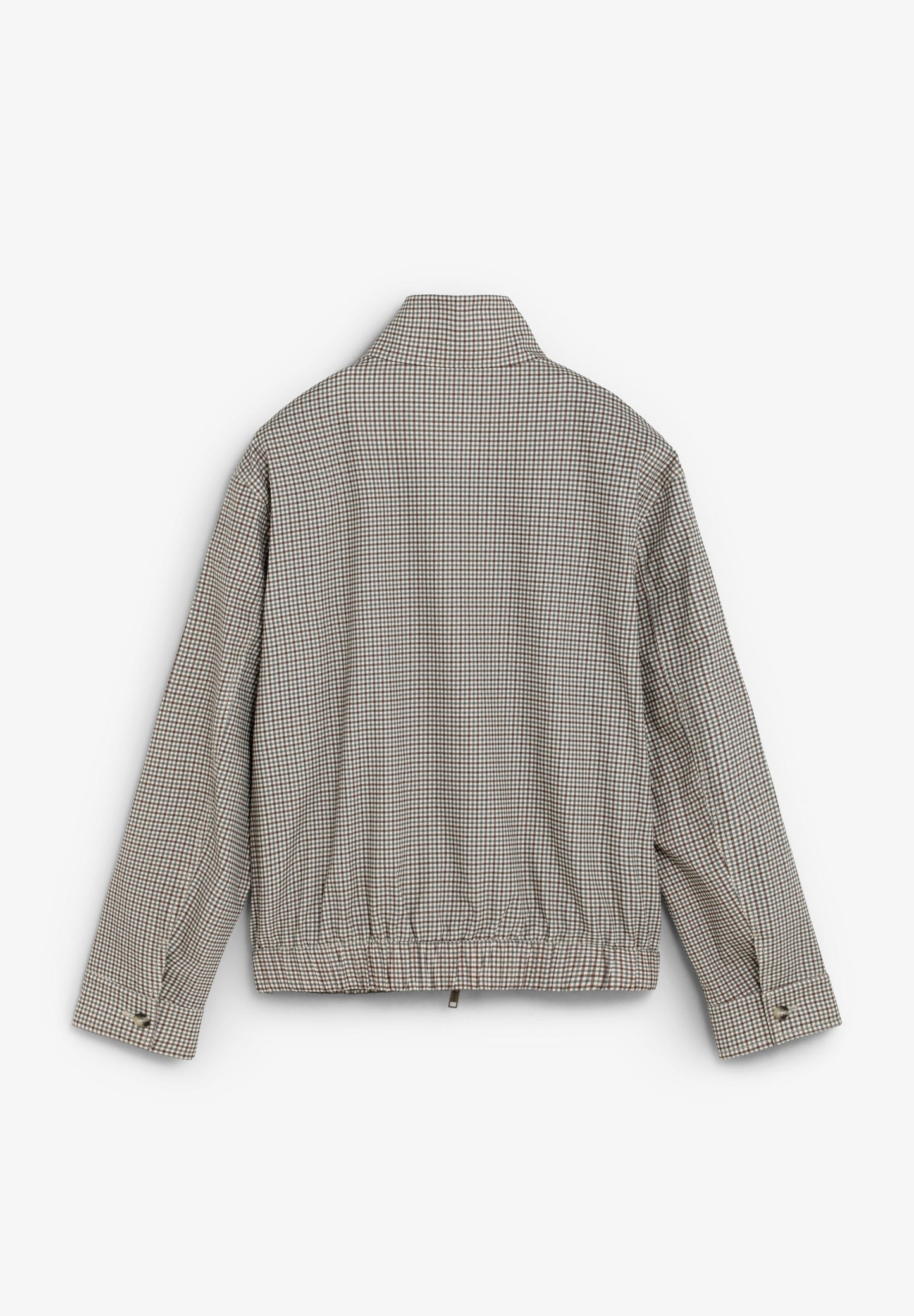 MICRO-CHECK PRINT BOMBER JACKET