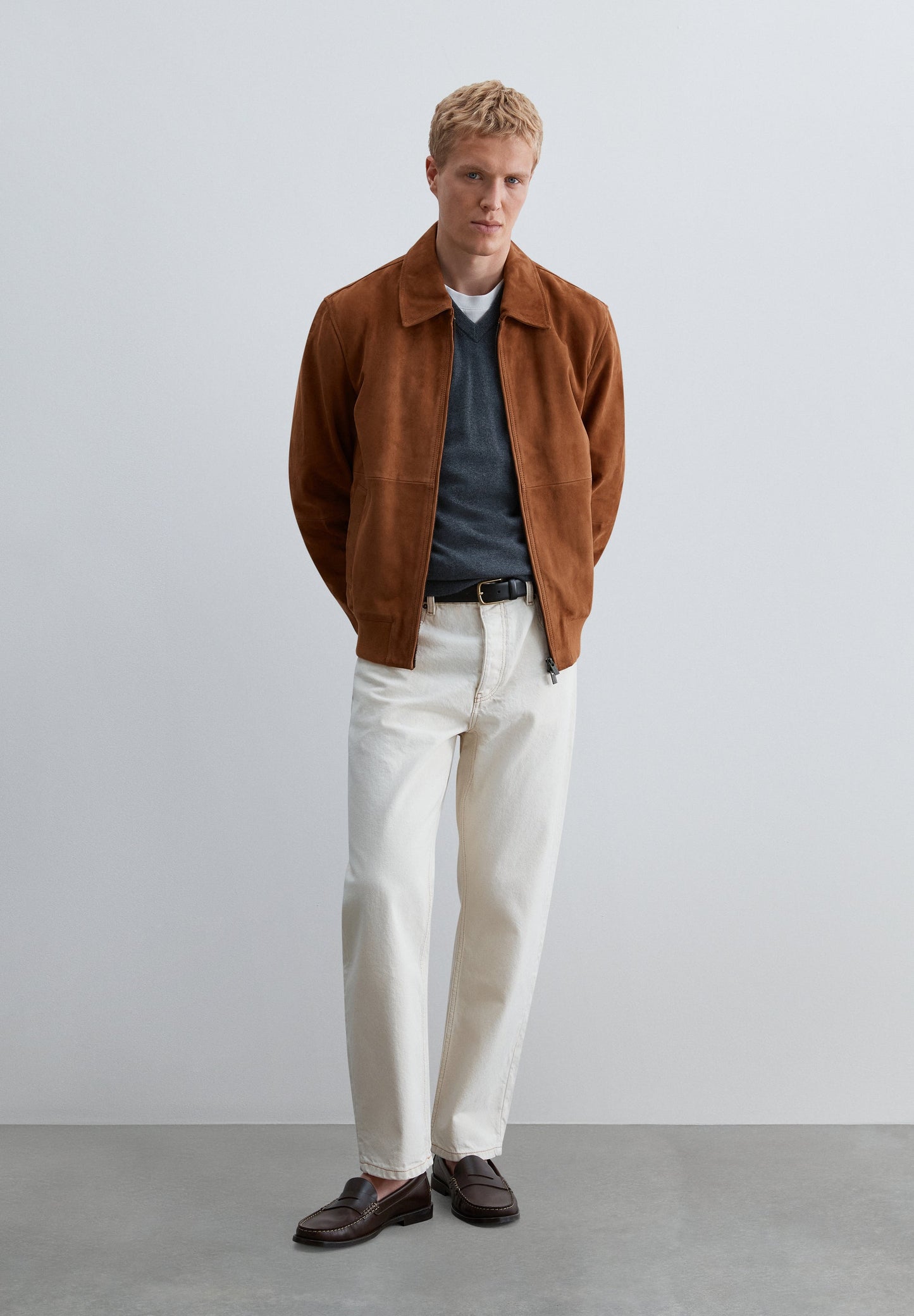 VESTE BOMBER EN DAIM