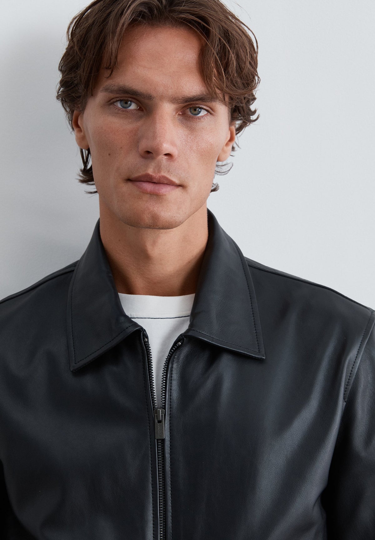 VESTE CUIR POCHES