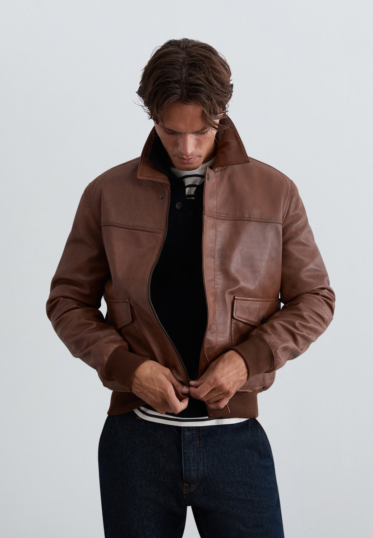 GIACCA PELLE TASCHE
