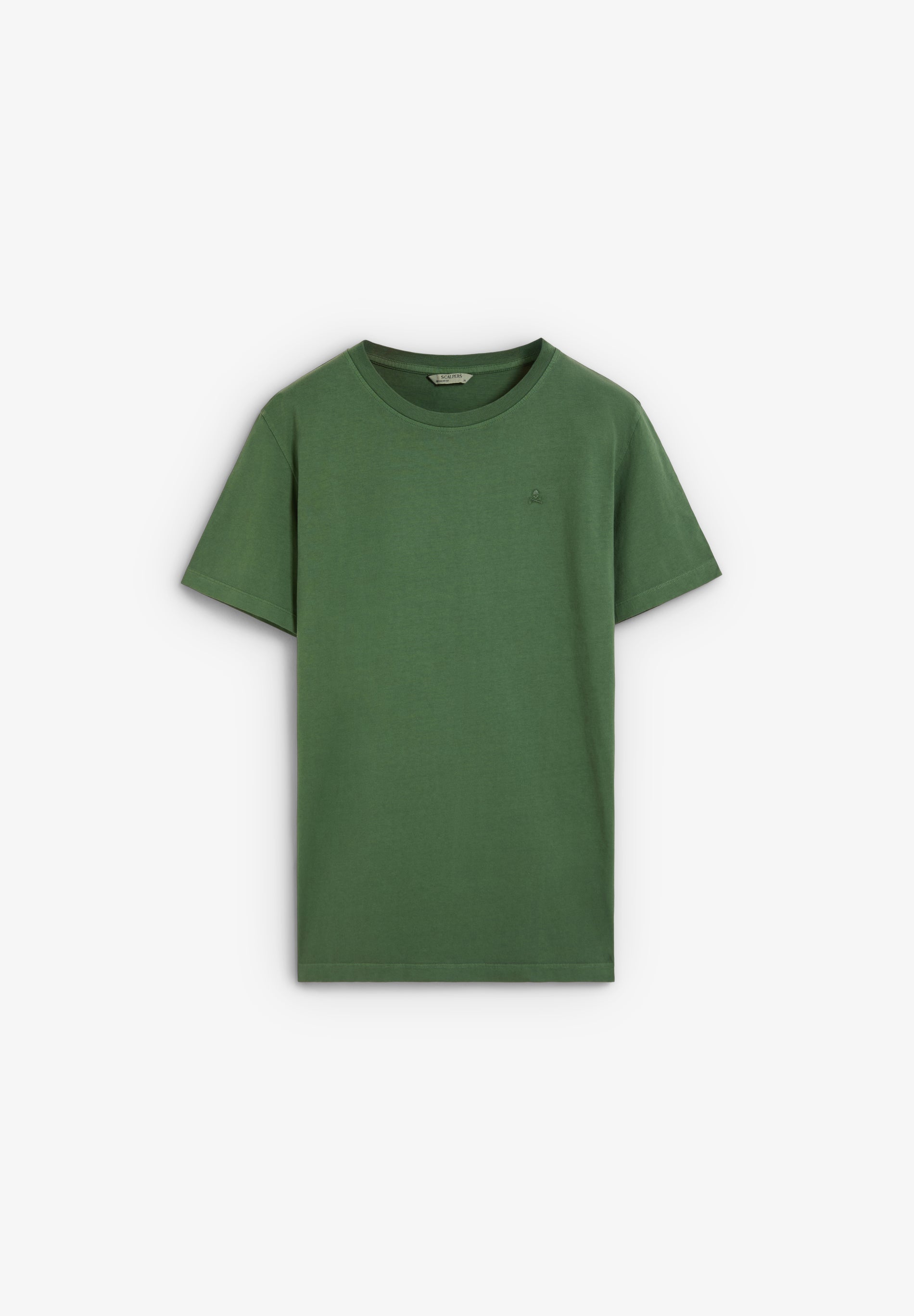 T-SHIRT WITH TONAL EMBROIDERED SKULL
