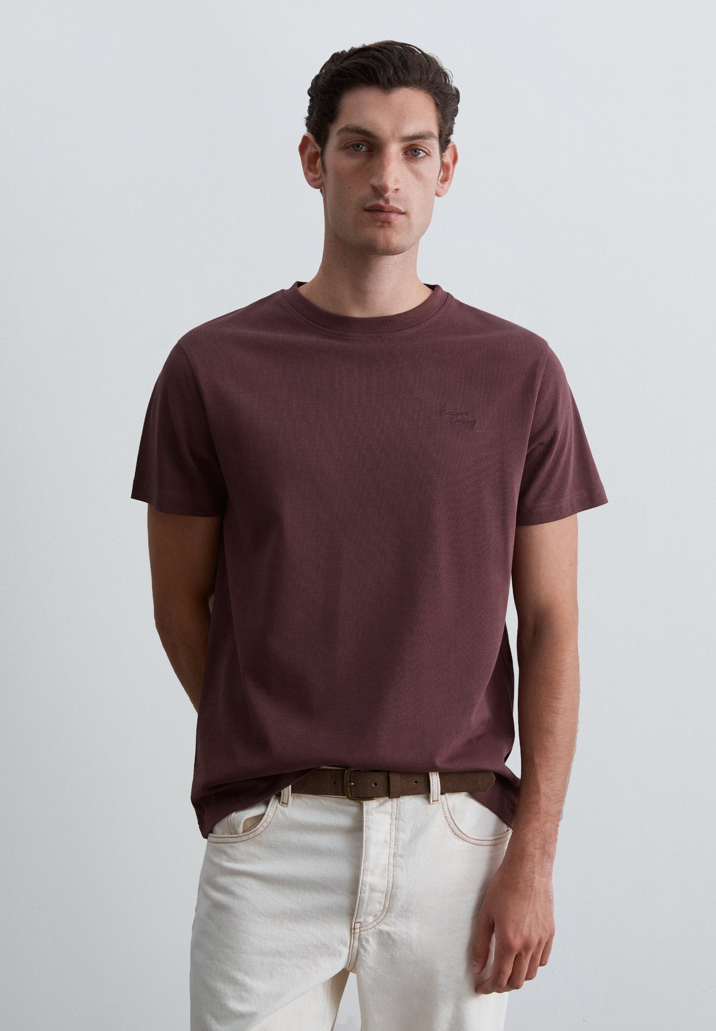 T-SHIRT MIT STICKEREI AUS HEAVY JERSEY