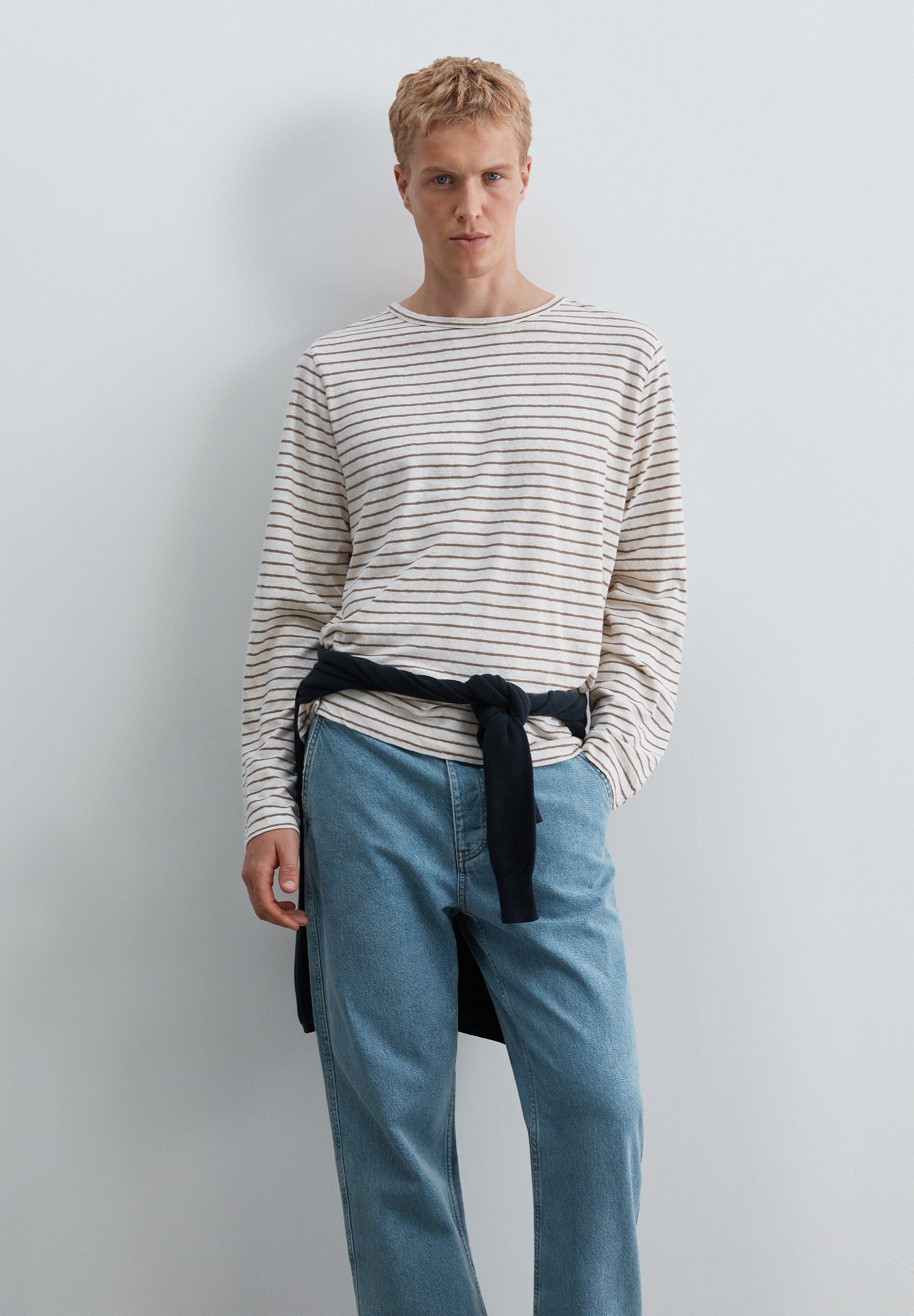 CHEMISE À RAYURES COTON ET LIN
