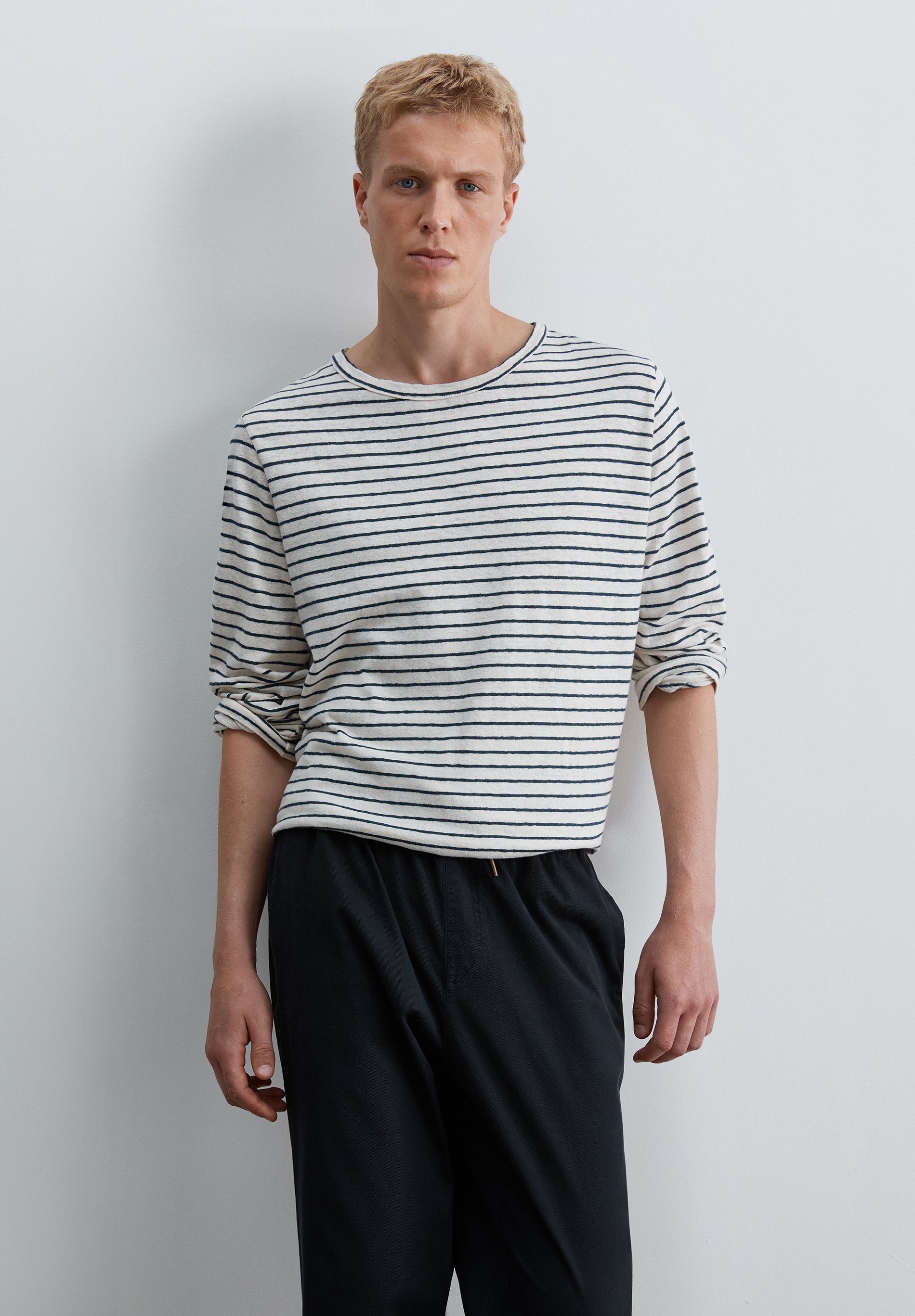 CHEMISE À RAYURES COTON ET LIN