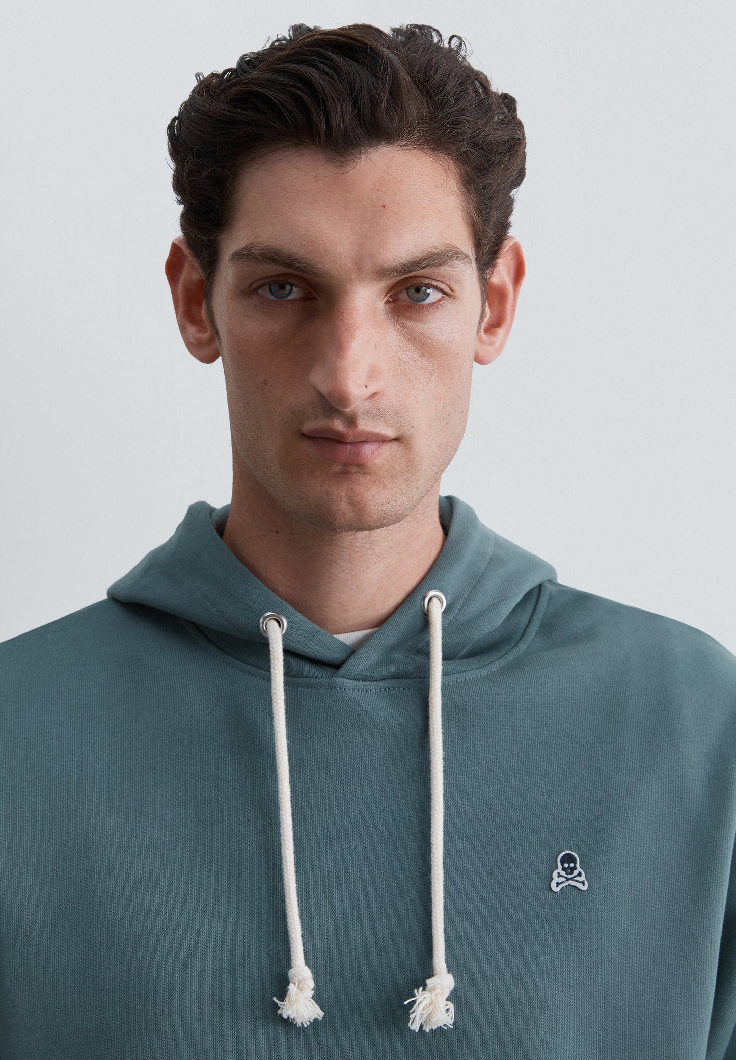 HOODIE IM WASHED-LOOK