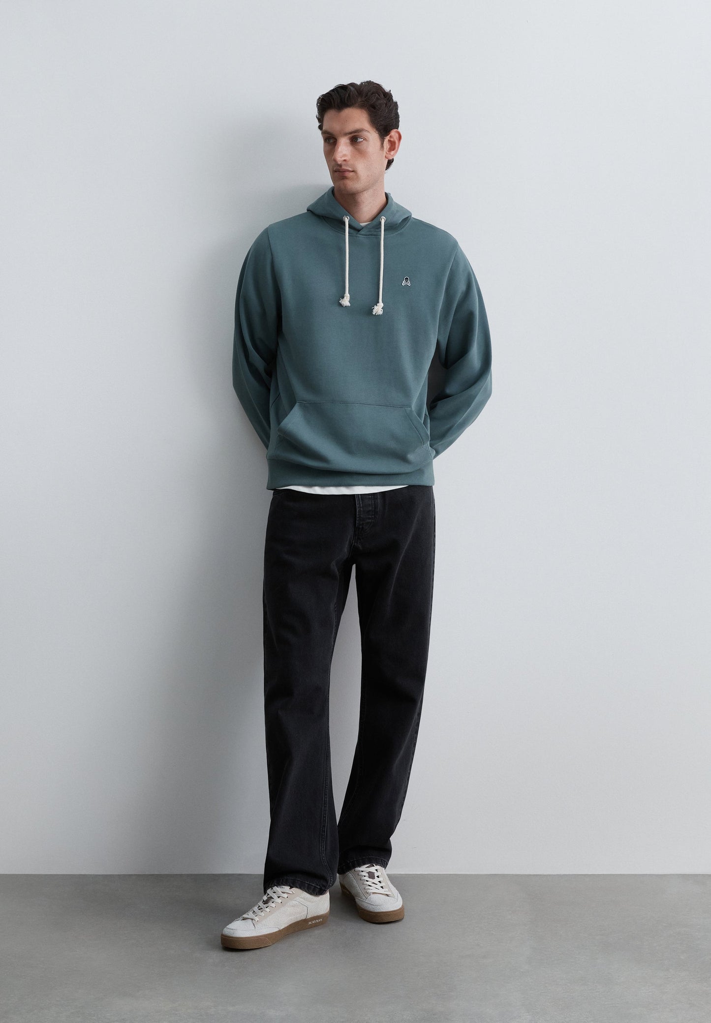 HOODIE IM WASHED-LOOK