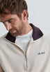 HALF-ZIP SWEATSHIRT WITH CONTRAST COLLAR