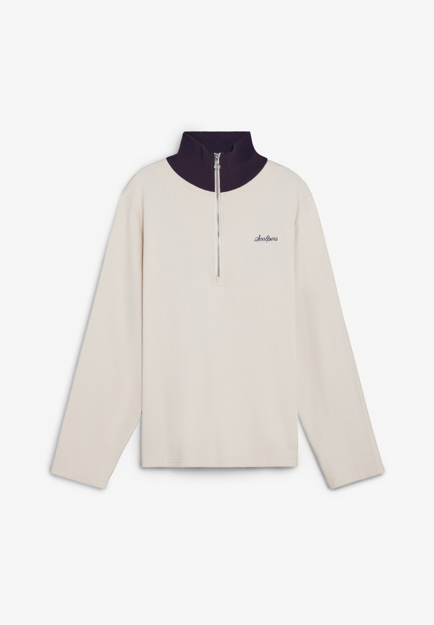 HALF-ZIP SWEATSHIRT WITH CONTRAST COLLAR