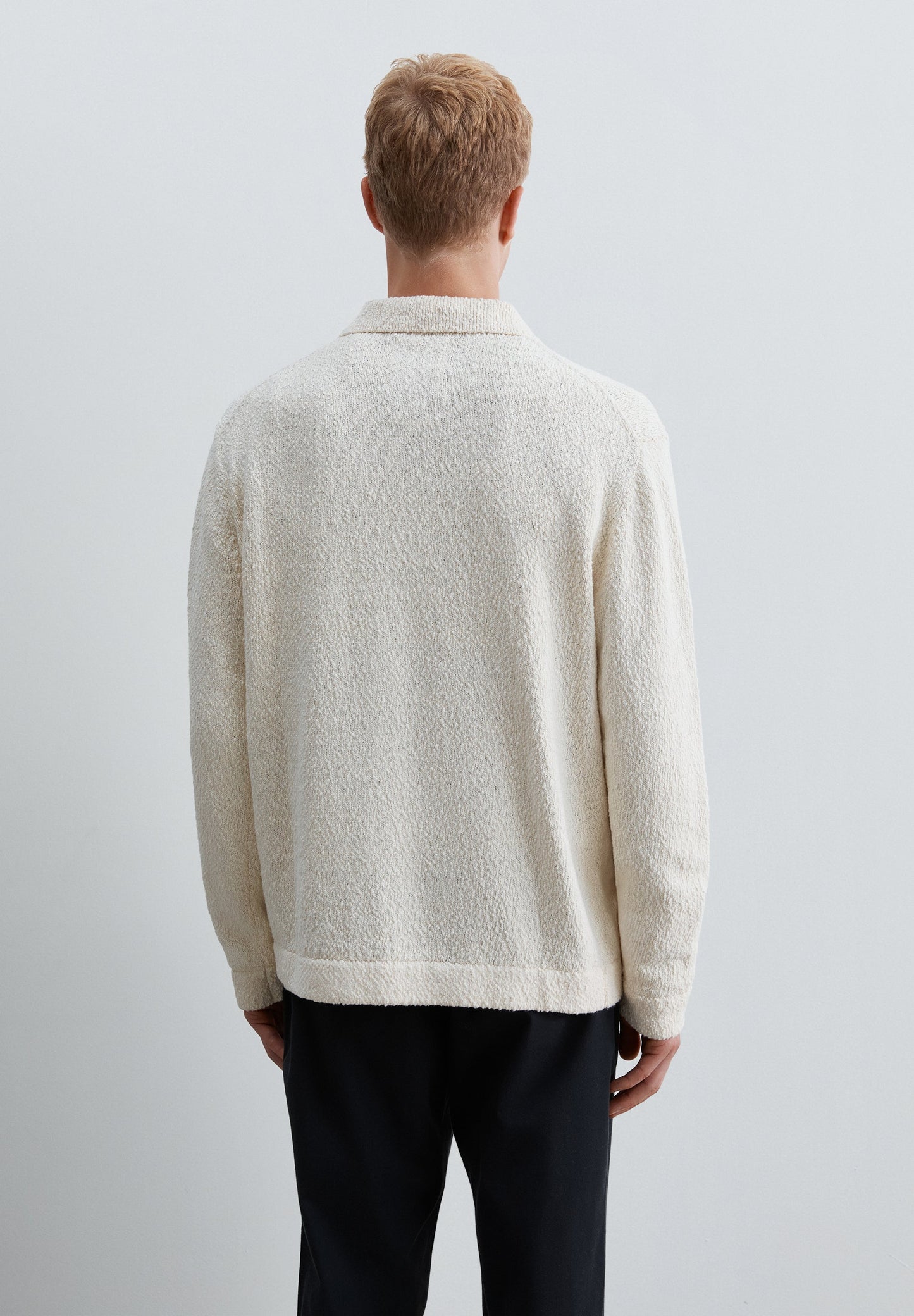 PULL POLO EN MAILLE BOUCLETTE