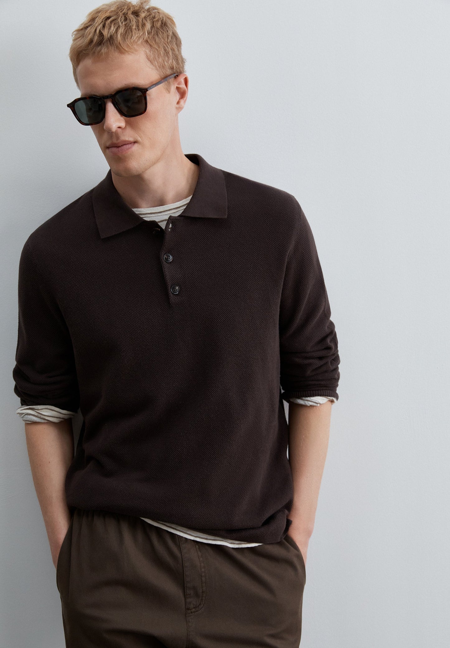 MAGLIA IN TRICOT COLLO A POLO