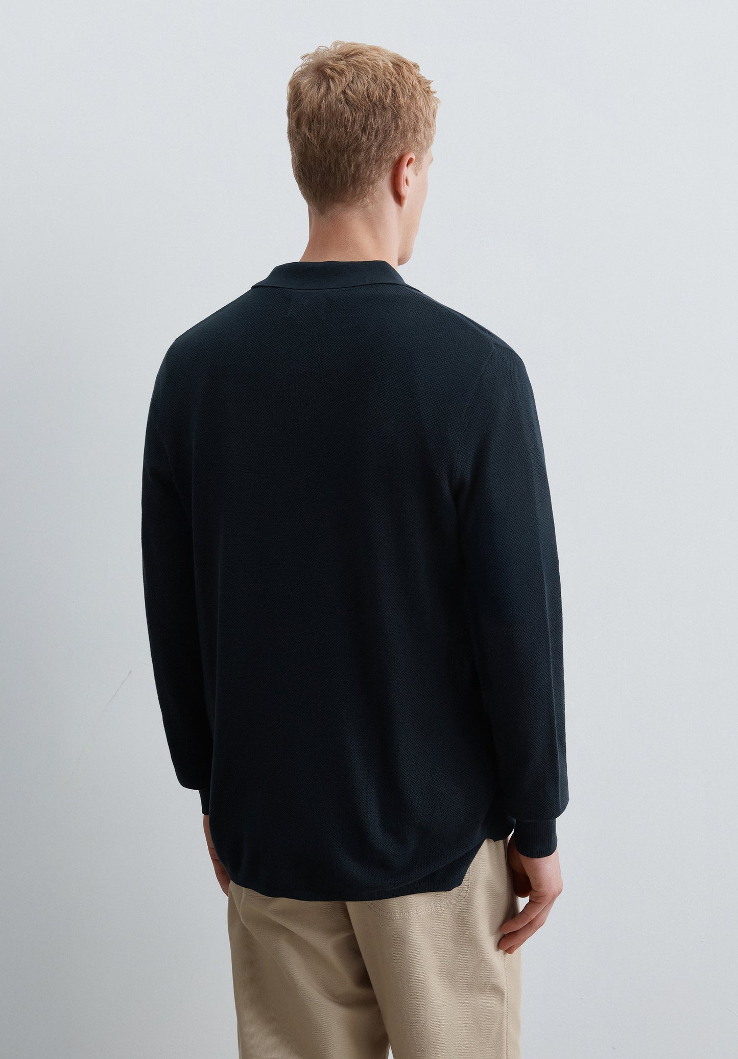 STRICKPULLOVER MIT POLOKRAGEN