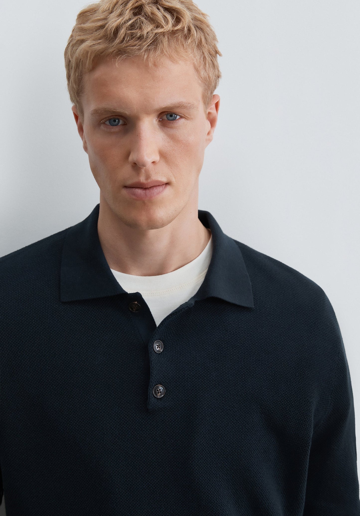 STRICKPULLOVER MIT POLOKRAGEN