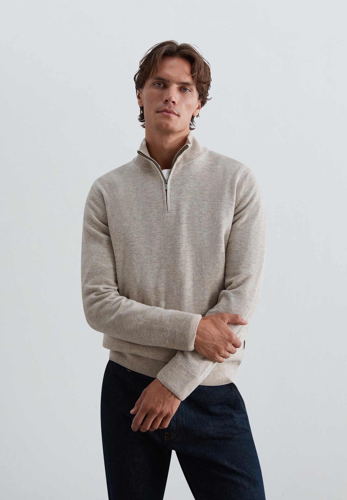 MAGLIA LANA HALF-ZIP