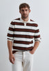 PULLOVER MIT POLOKRAGEN UND STREIFEN
