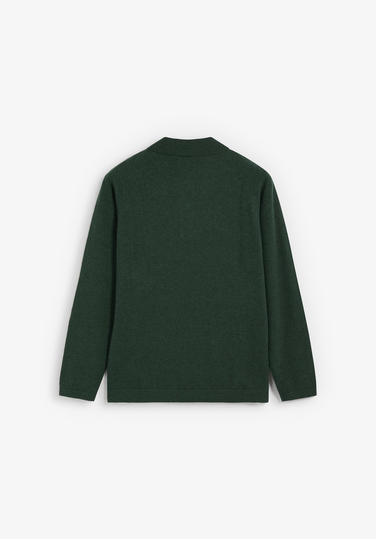 MERINO WOOL POLO SHIRT-STYLE SWEATER