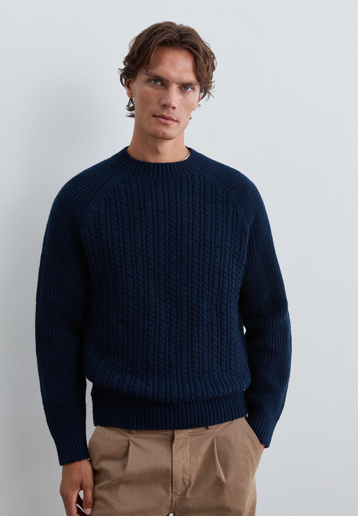 GEFLOCHTENER STRICKPULLOVER