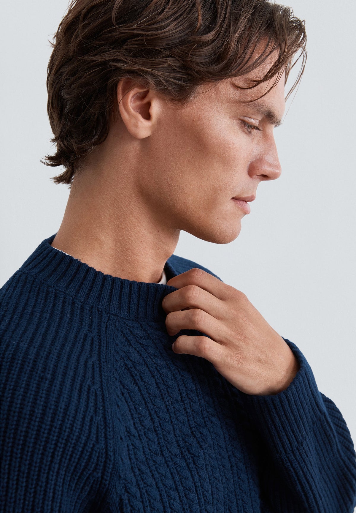 GEFLOCHTENER STRICKPULLOVER