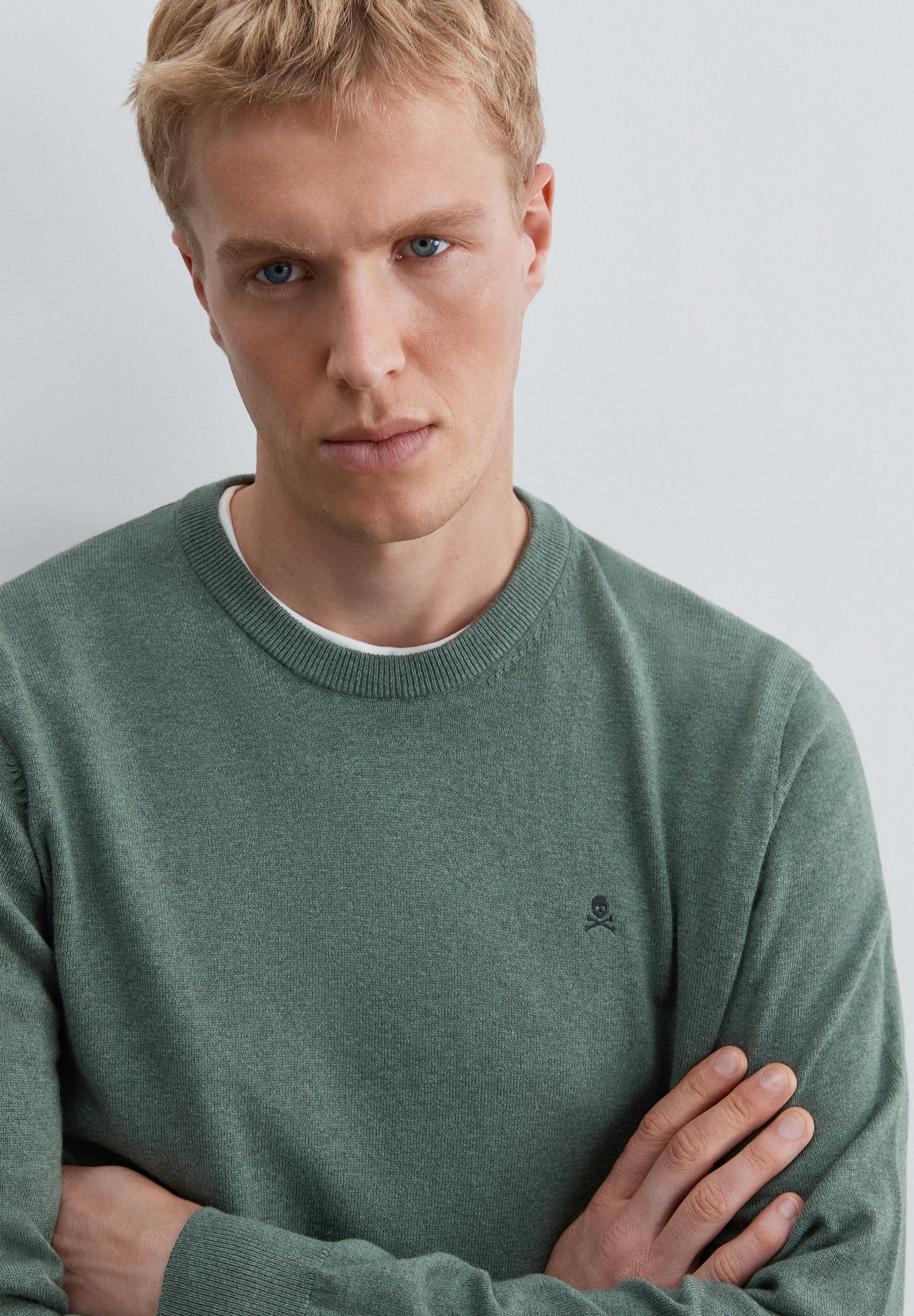 STRICKPULLOVER AUS BAUMWOLLMISCHGEWEBE